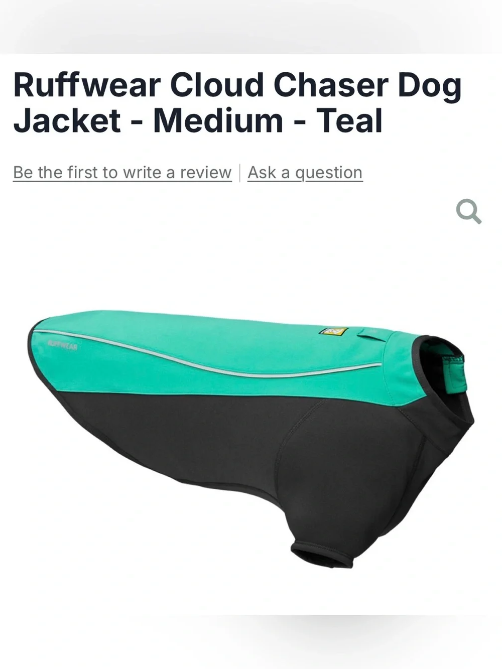 RuffWear Waterproof Dog Coat - Teal and Gray